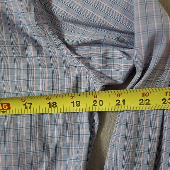 Bonobos Dress Shirt Mens 15.5 34 Blue Plaid Geometric Lot Of 2 Tailored Slim Fit - Picture 8 of 15